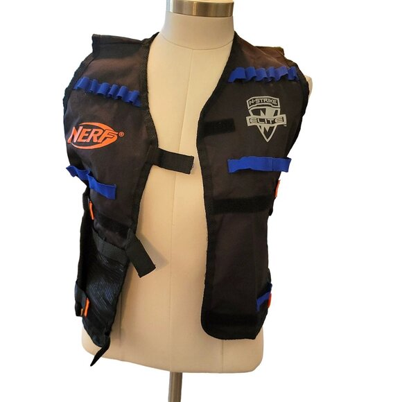 Nerf N-Strike Elite Tactical Vest For Kids Adjustable Fit Black & Blue jj3601 - Picture 7 of 8